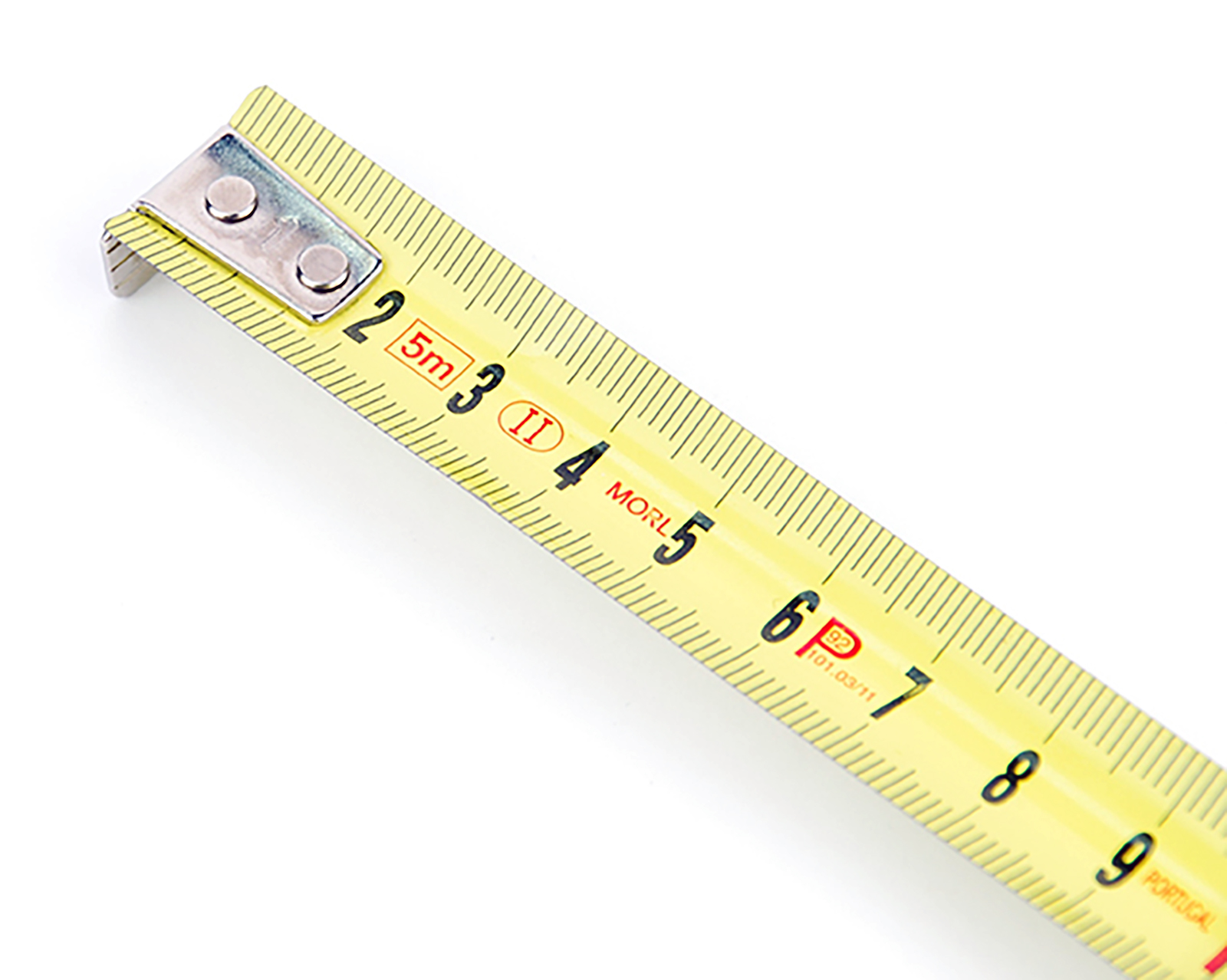 yellow retractable steel tape measure